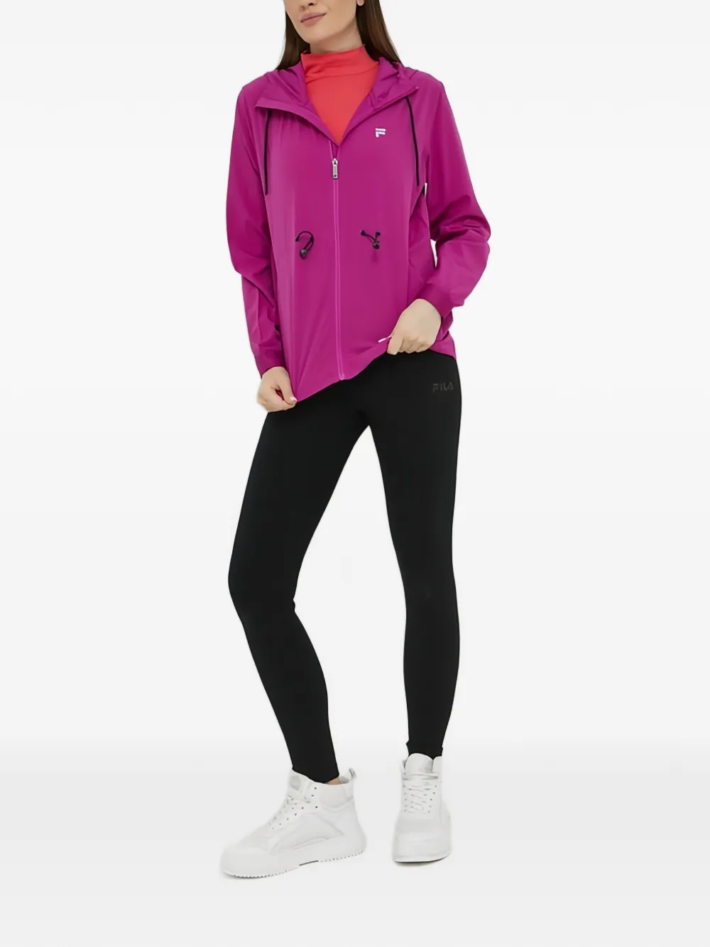 Fila Jack met capuchon en trekkoord Roze