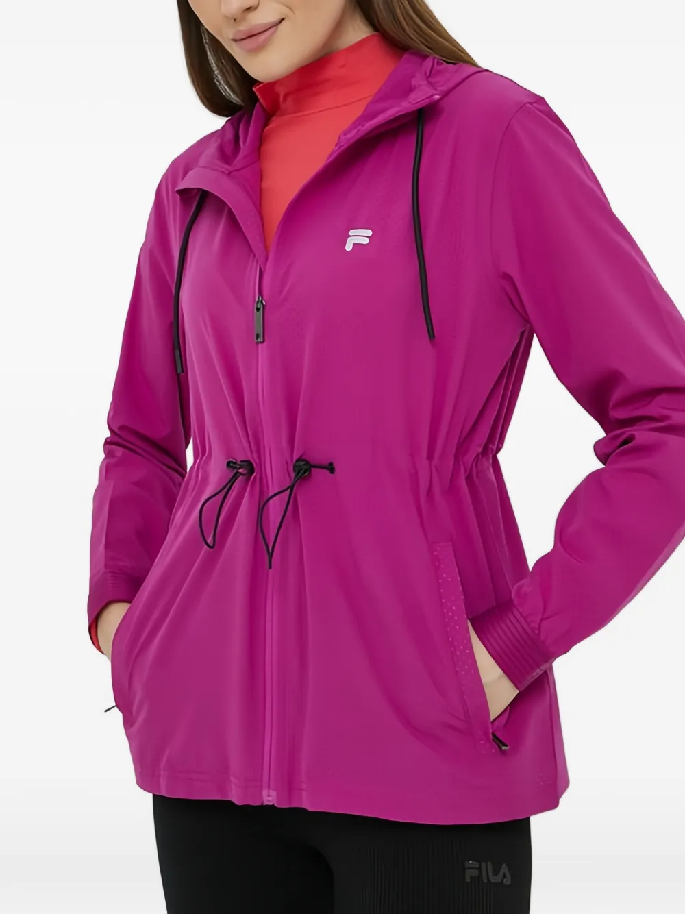 Fila Kapuzenjacke mit Kordelzug - Rosa