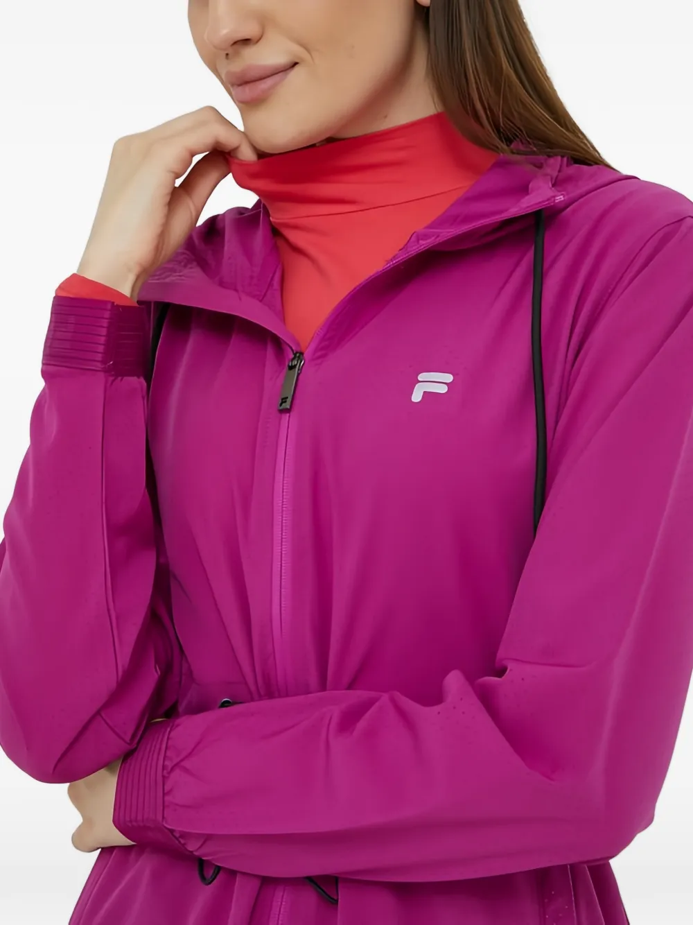 Fila Jack met capuchon en trekkoord Roze