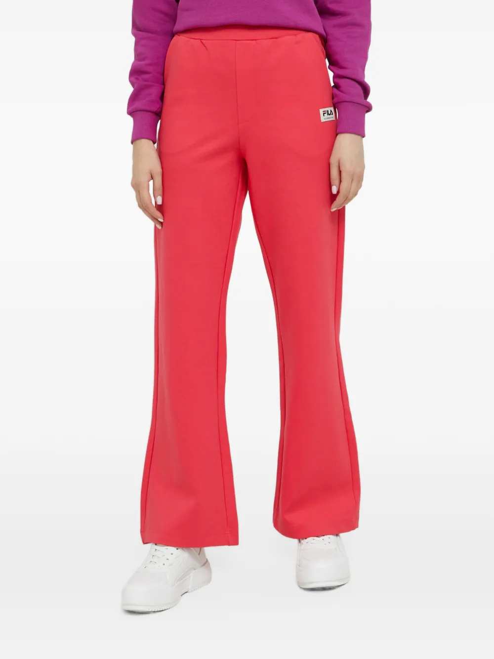 Fila Logo-patch Track Pants In Red