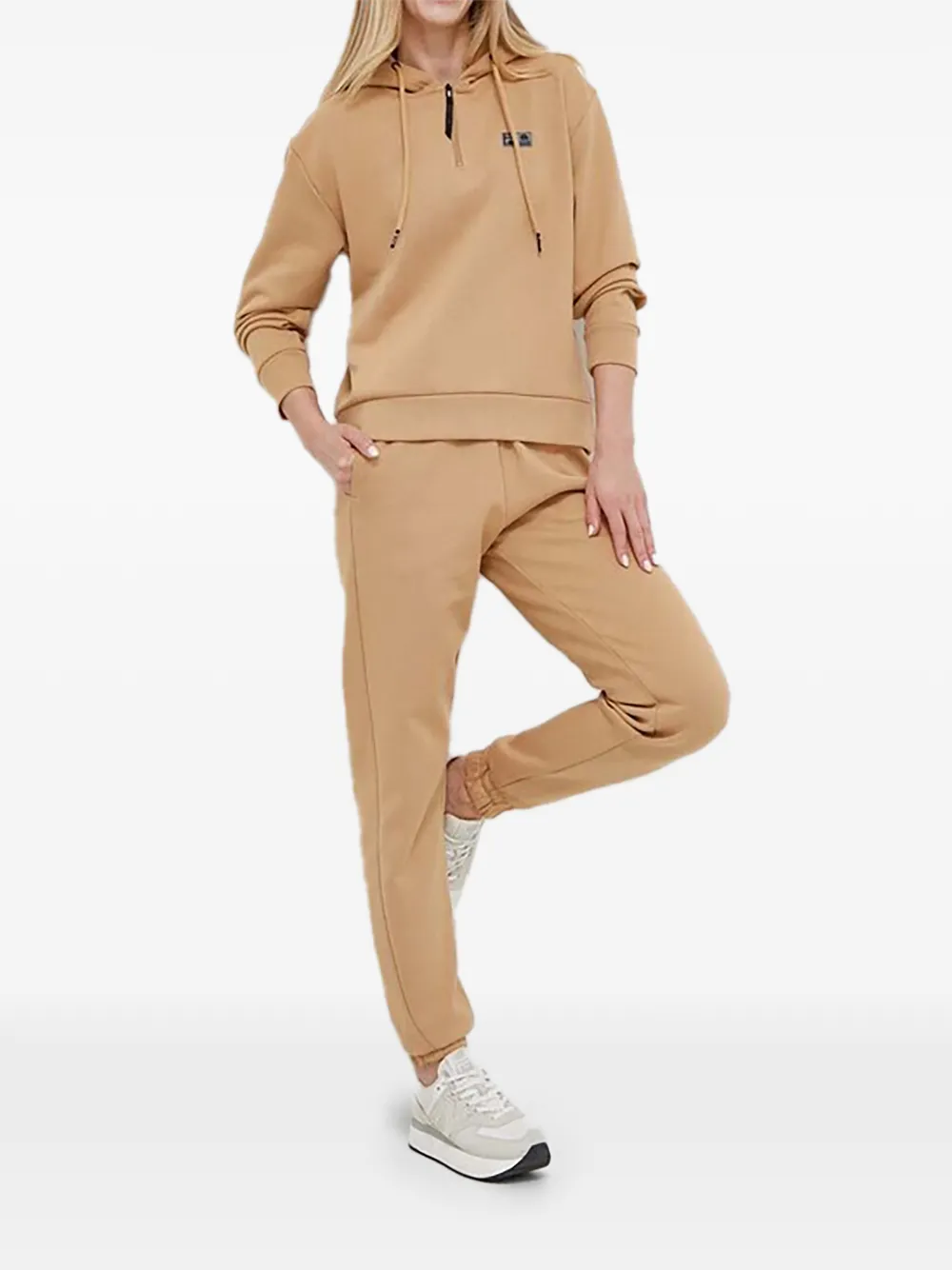 Fila Hoodie met halve rits Beige