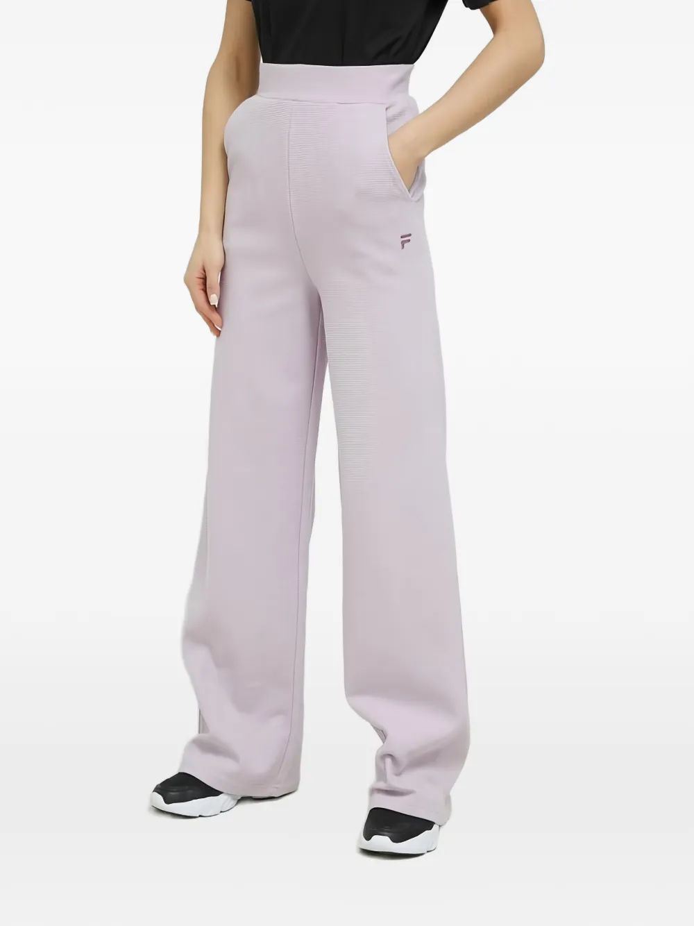 Fila cotton wide-leg trousers - Viola