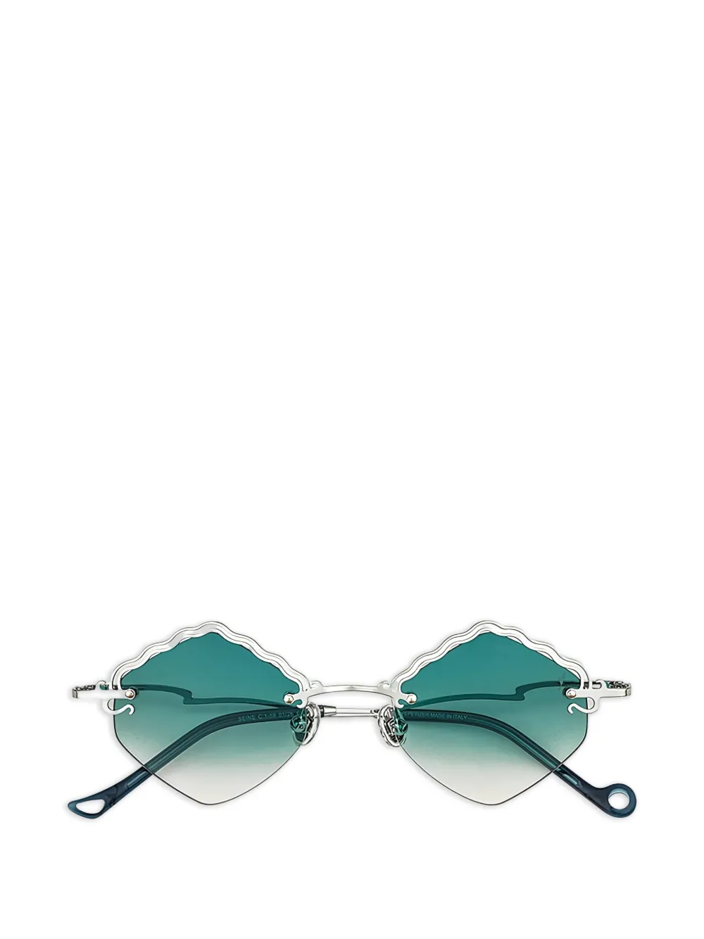 Eyepetizer Seine scalloped-edges sunglasses - Argento