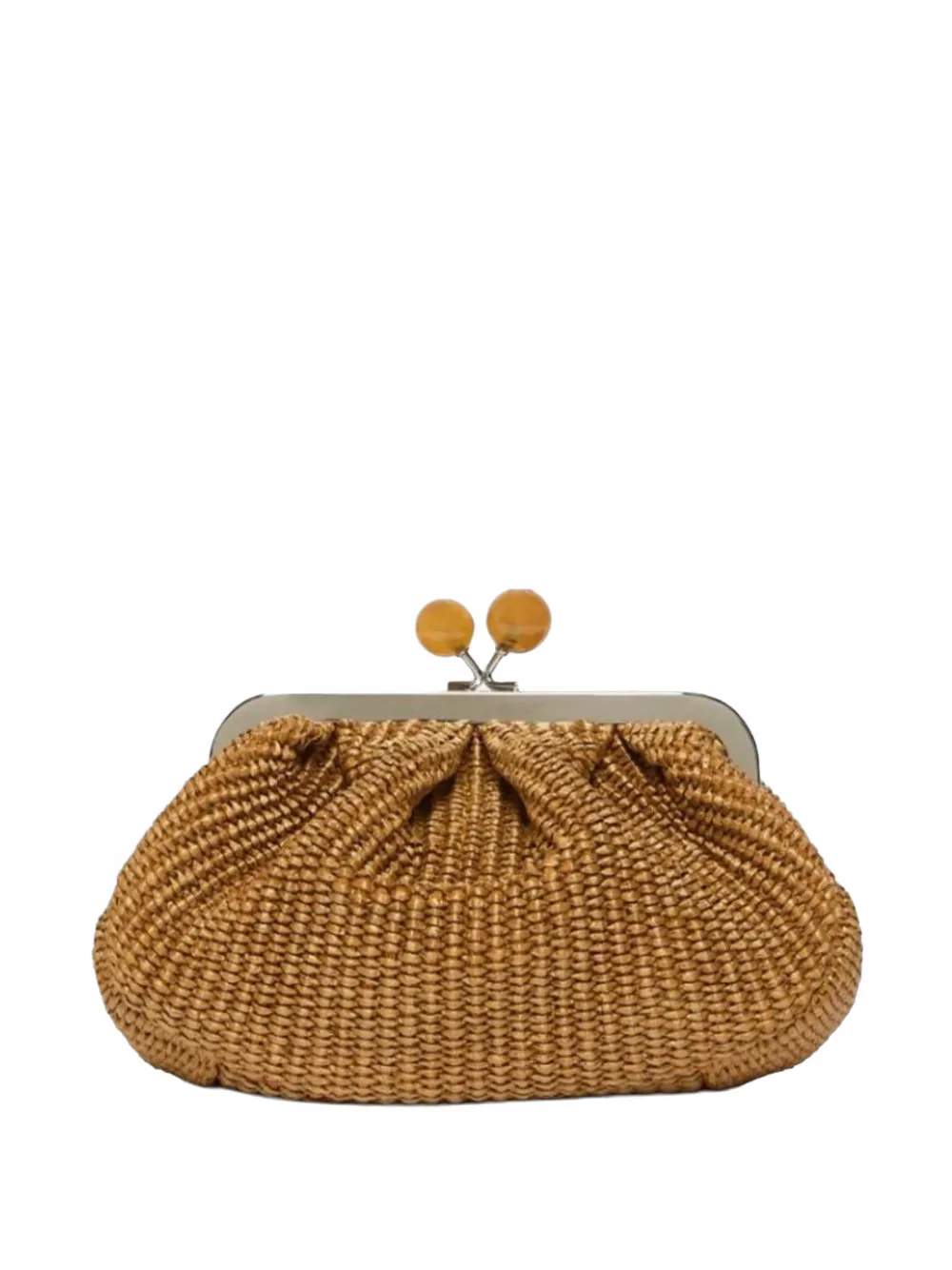 Weekend Max Mara small Pasticcino woven raffia-effect sphere tote bag - Toni neutri