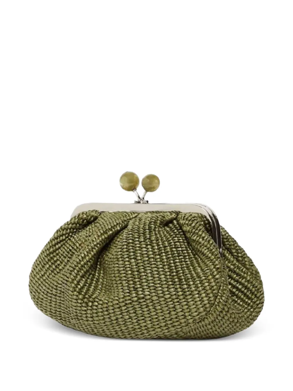  Weekend Max Mara Small Pasticcino Woven Raffia-effect Sphere Tote Bag - Green 
