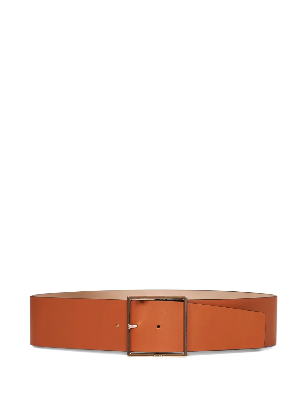 Max Mara square-buckle leather belt - Marrone