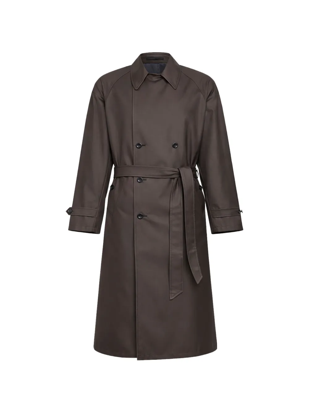 Giorgio Armani double-breasted belted coat - Marrone