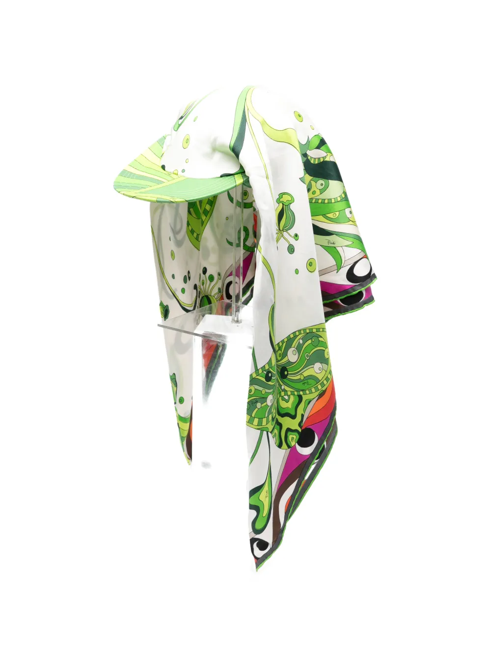 Pre-owned Pucci Tie-up Baseball Cap In Green