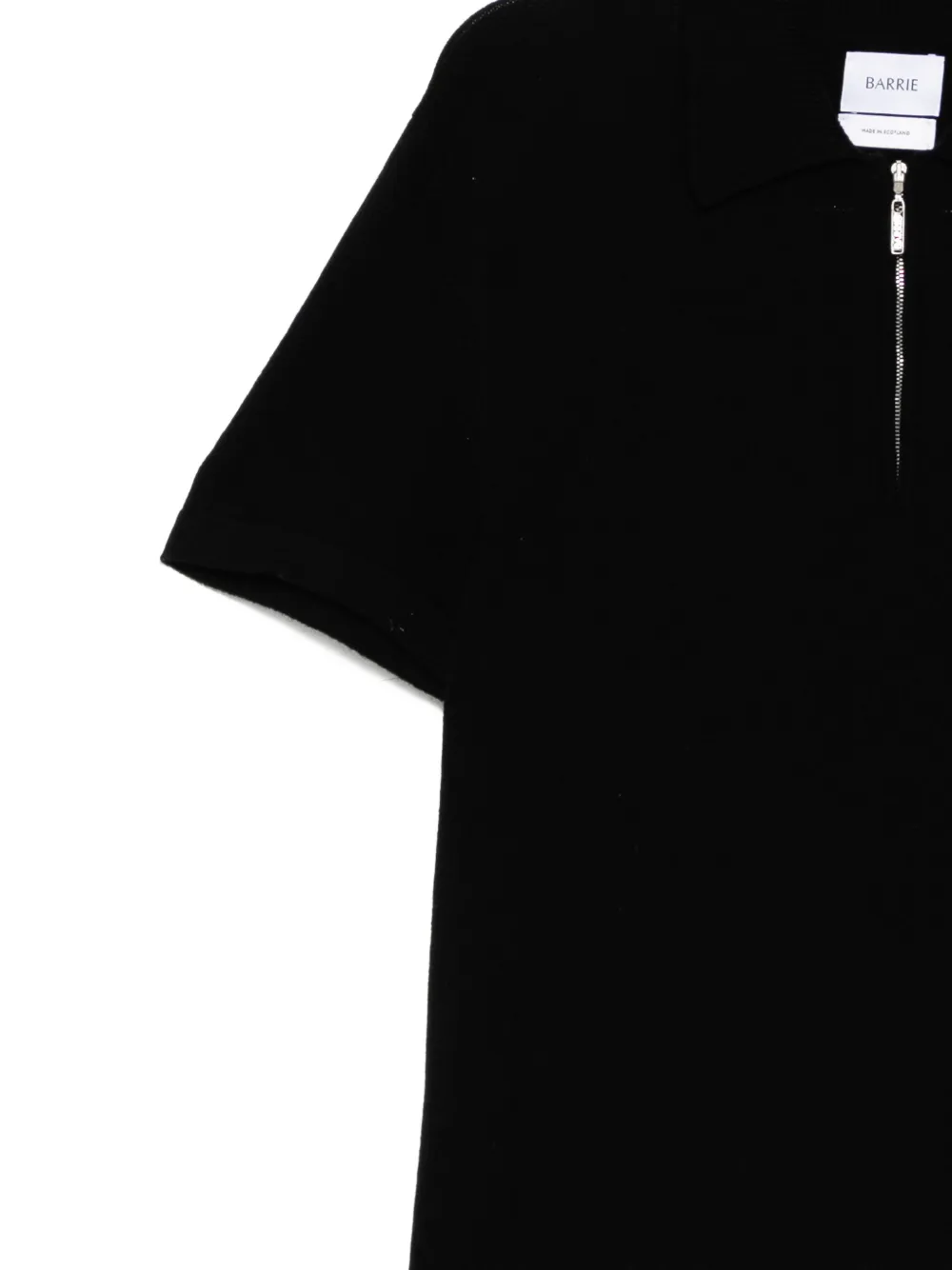 Barrie Kasjmier poloshirt met B-label Zwart