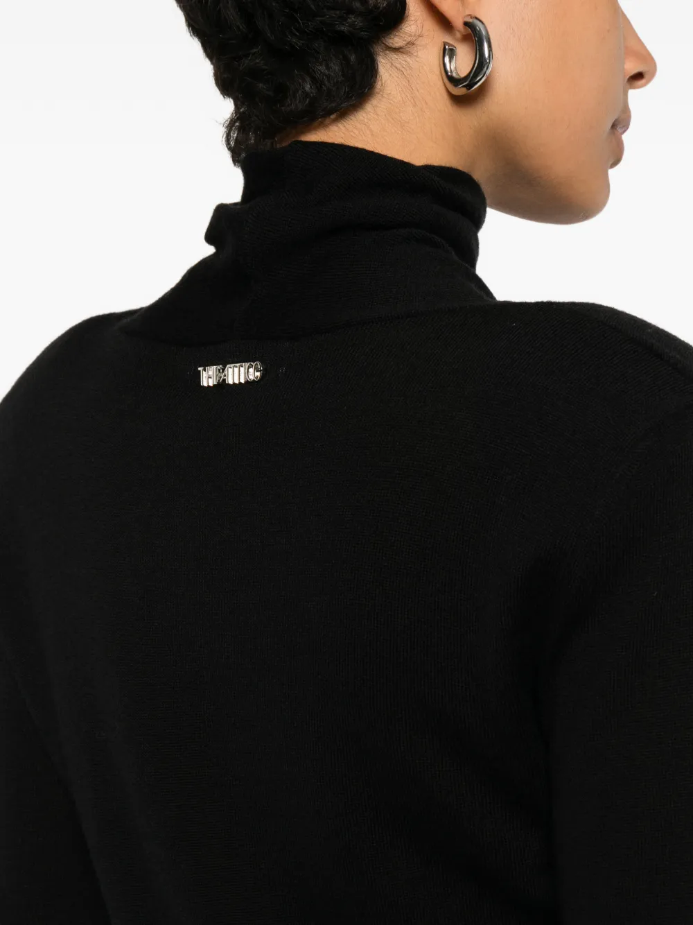 The Attico Jurk met col Zwart