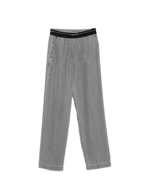 Semicouture logo-waistband trousers