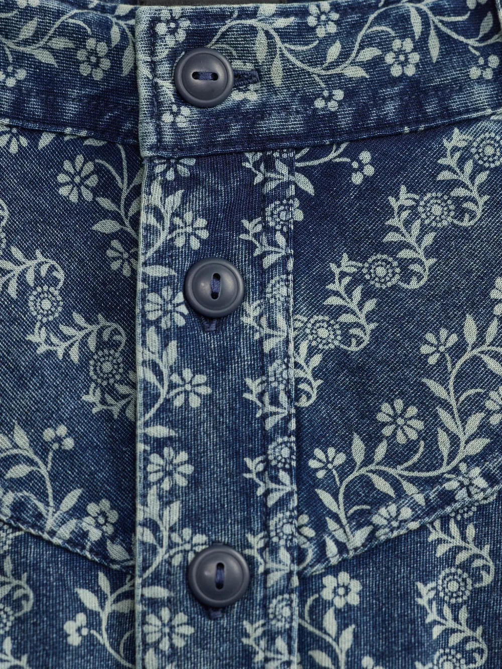 Ralph Lauren RRL A-lijnrok met bloemenpatroon Blauw