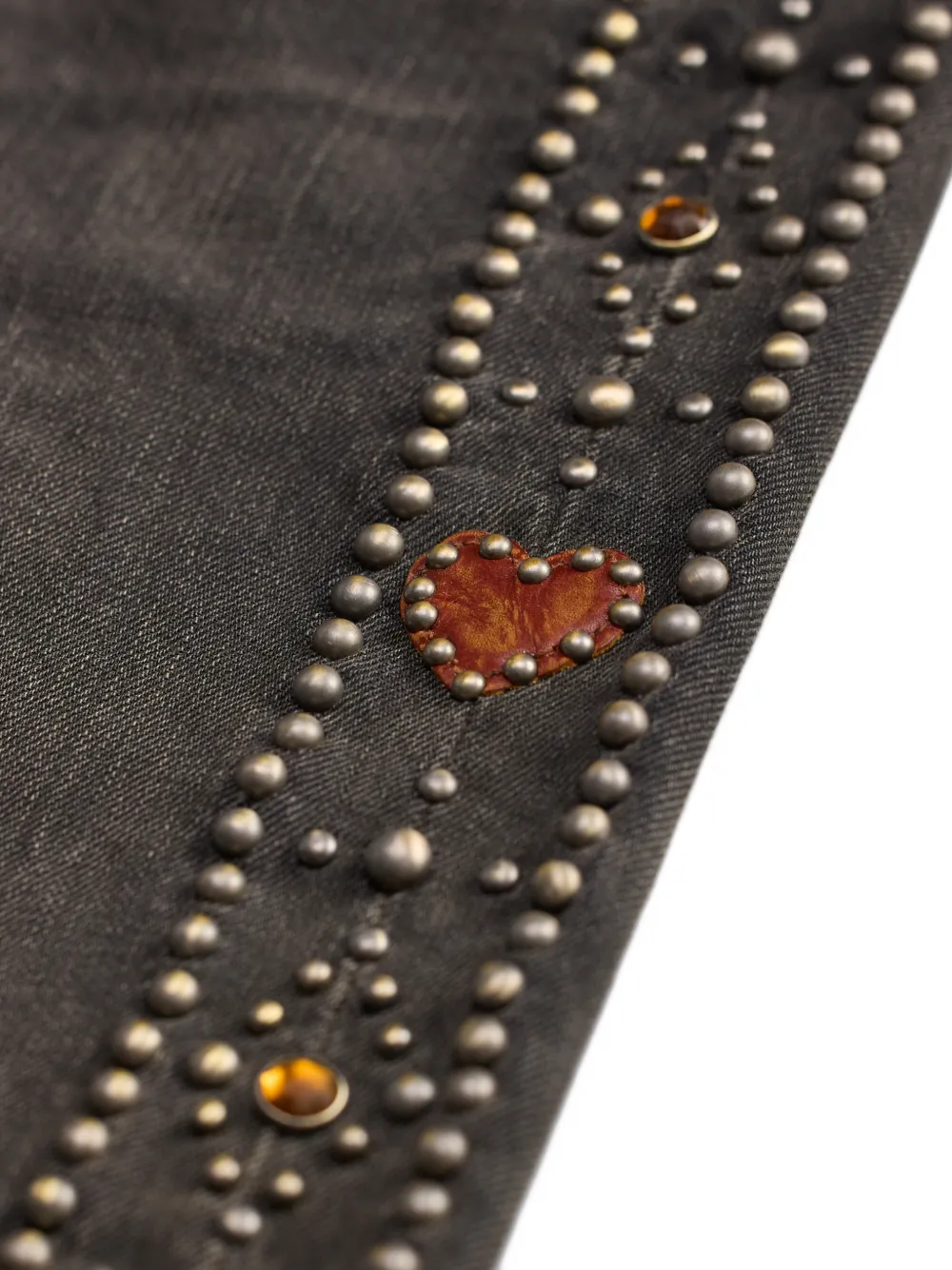 Ralph Lauren RRL Slim-fit jeans verfraaid met studs Grijs
