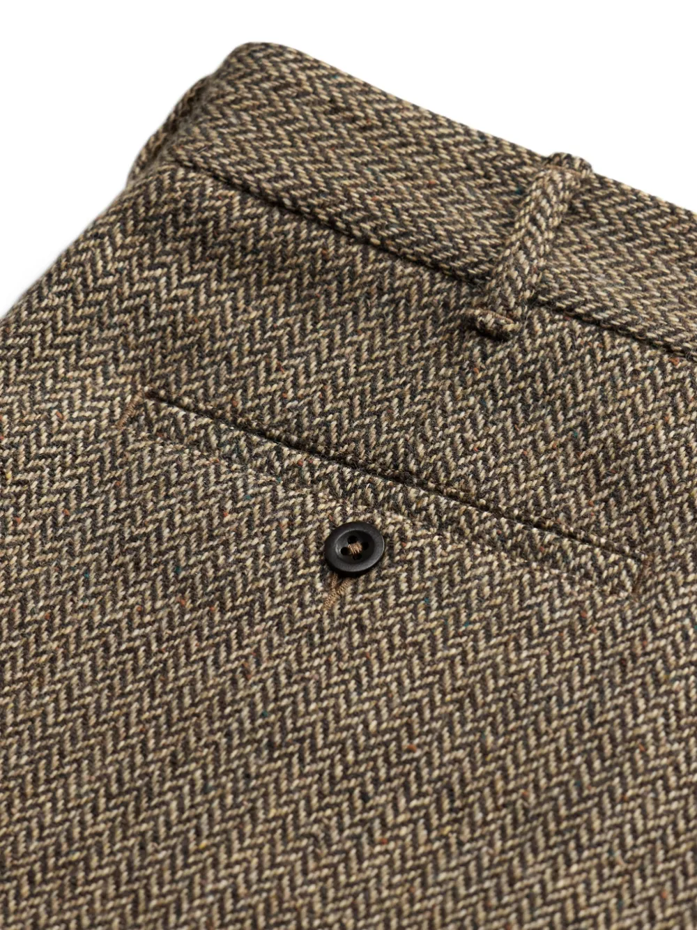 Ralph Lauren RRL Plooibroek met visgraatpatroon Bruin