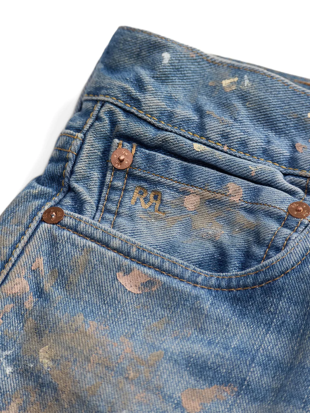 Ralph Lauren RRL Broek met spatten Blauw