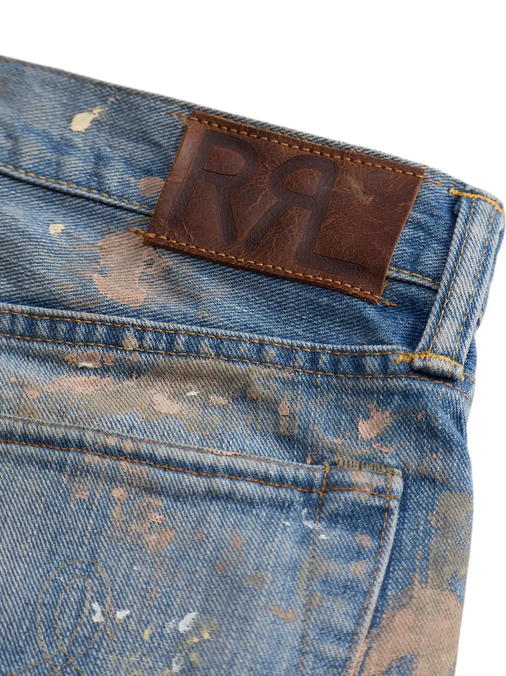 Ralph Lauren RRL Broek met spatten Blauw