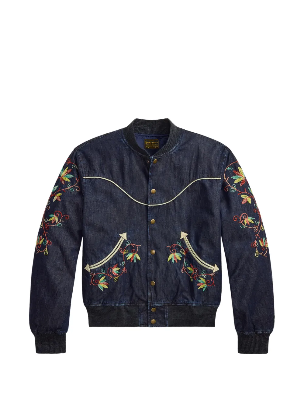 Ralph Lauren RRL Bomber con ricamo - Blu