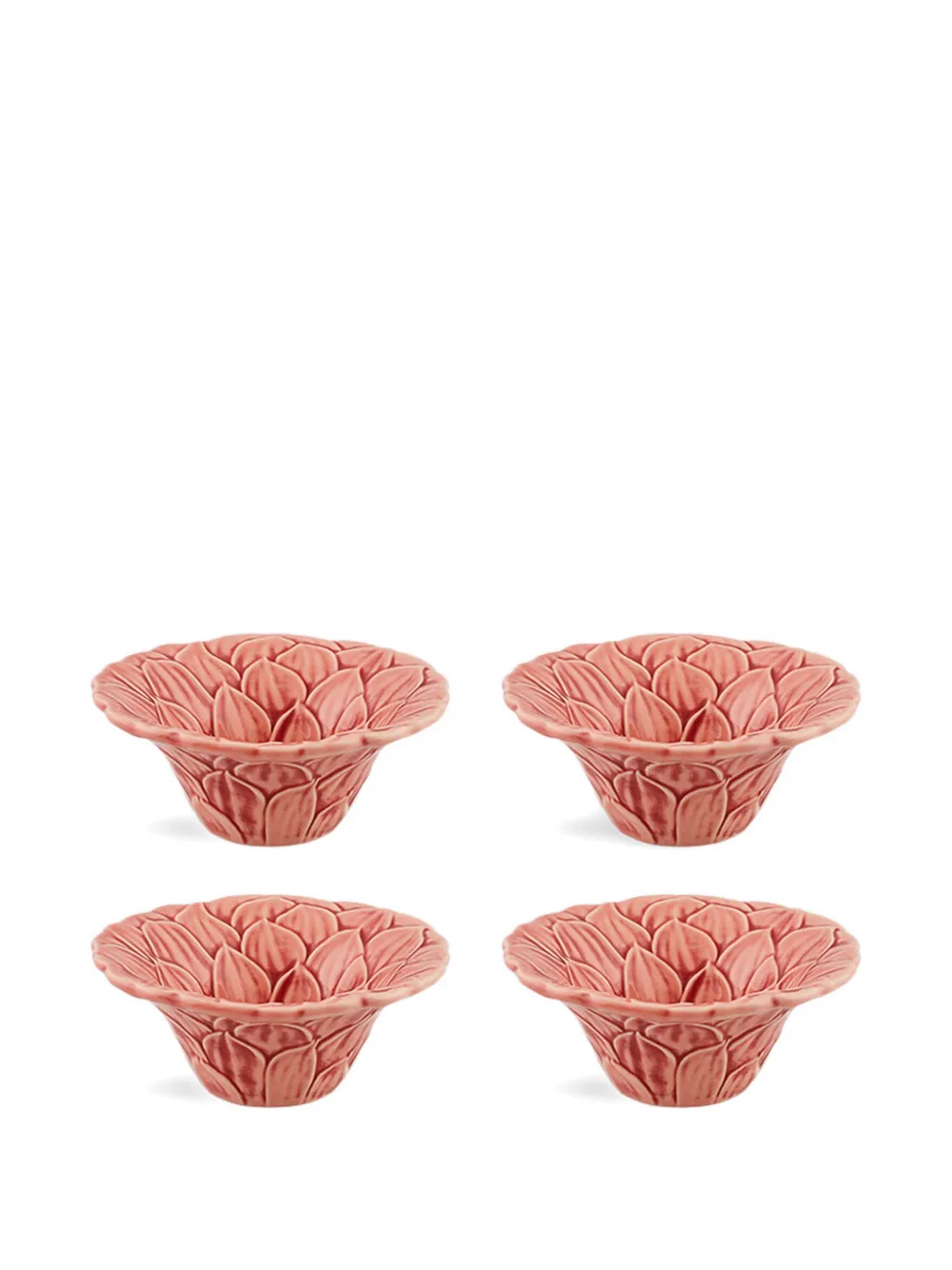 Bordallo Pinheiro Dahlia textured flower bowl - Rosa