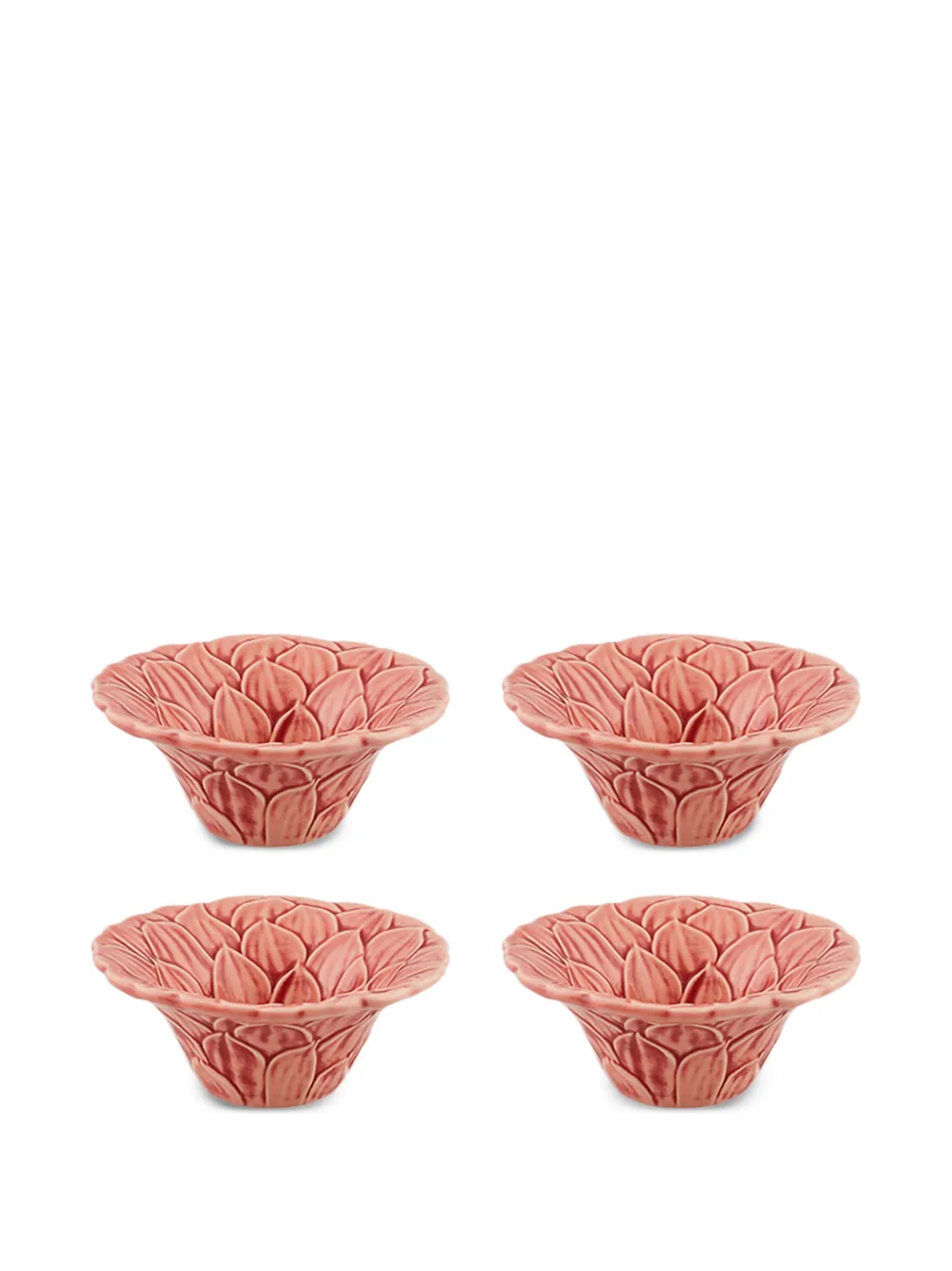 Bordallo Pinheiro Dahlia textured flower bowl - Rosa