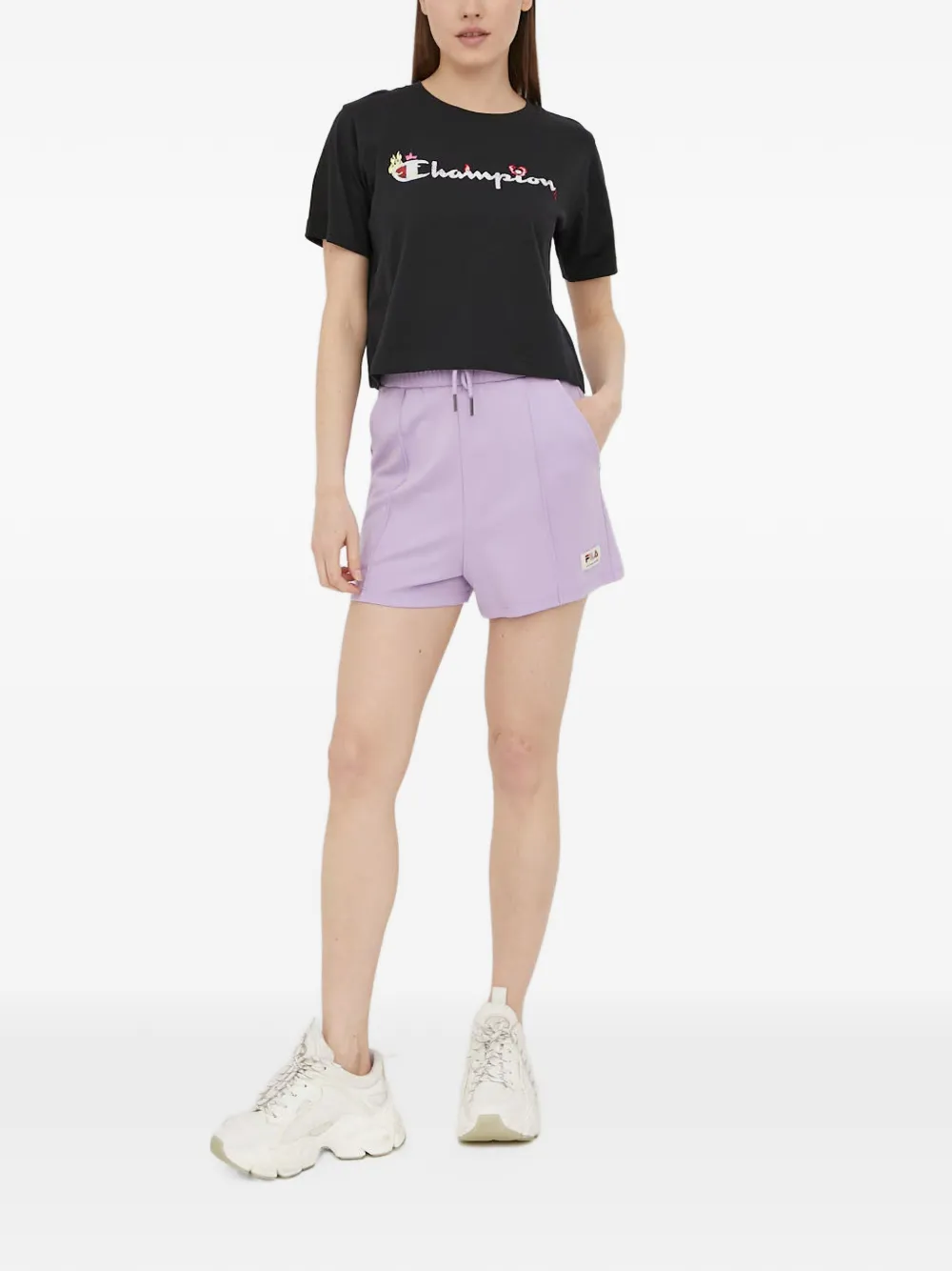 Fila Shorts met trekkoord Paars