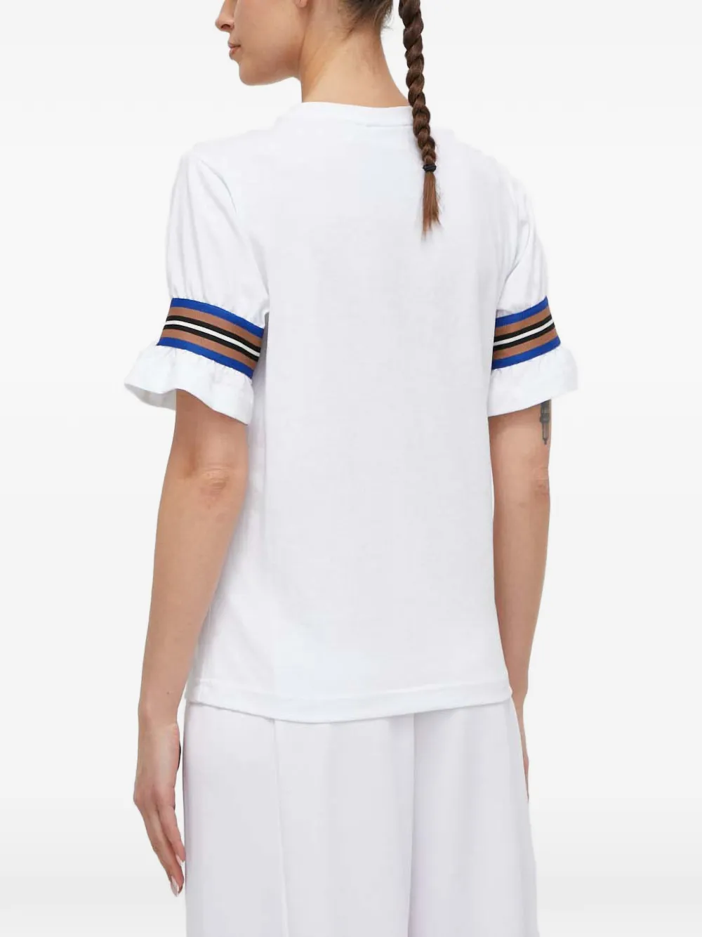 Fila ruffled-sleeve T-shirt Wit