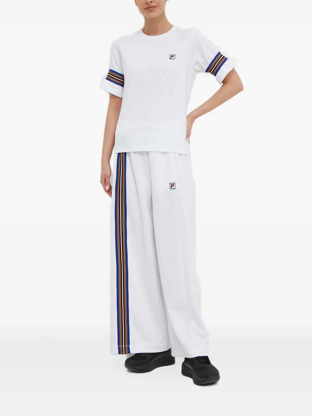 Fila ruffled-sleeve T-shirt Wit