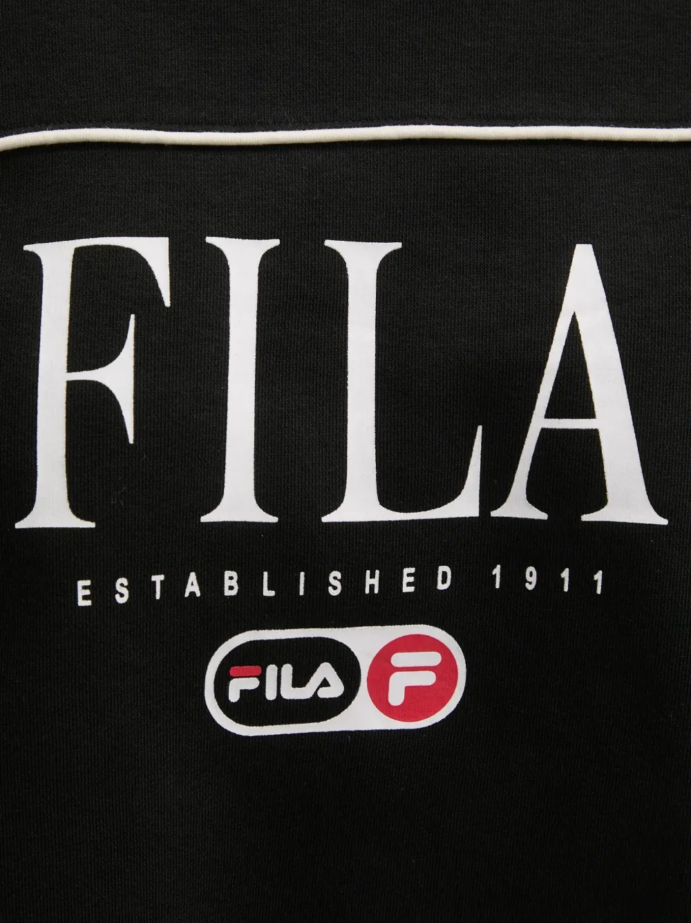 Fila Lewistown crew cropped sweatshirt Zwart