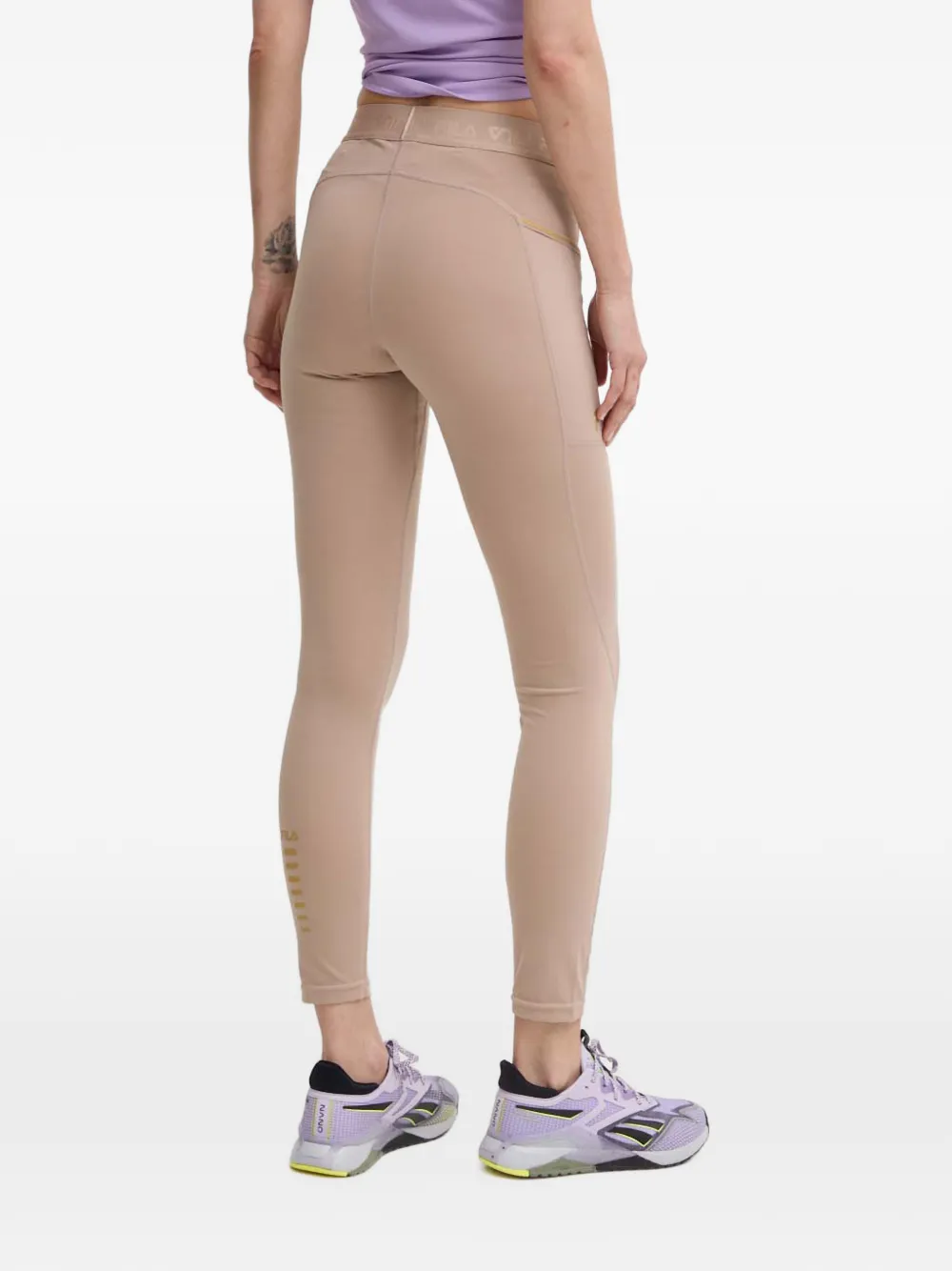 Fila Legging met logoband en zak Beige