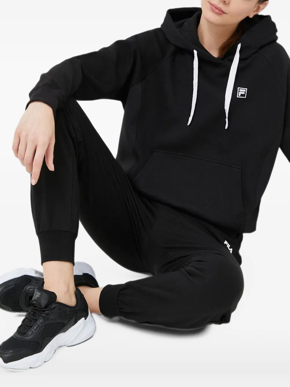 Fila Hoodie met logopatch Zwart