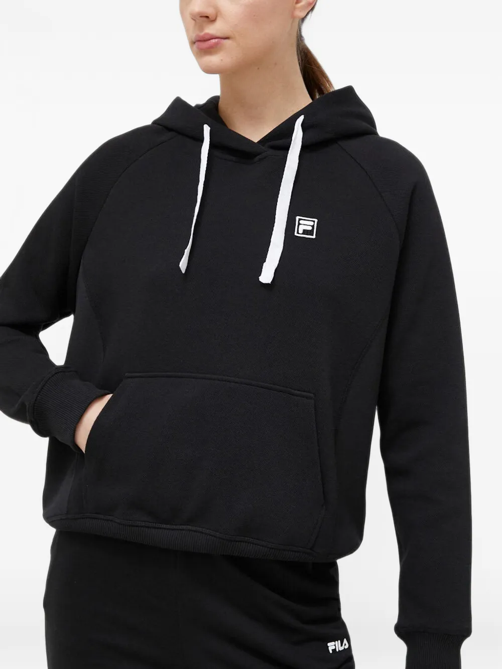 Fila logo-patch hoodie - Nero