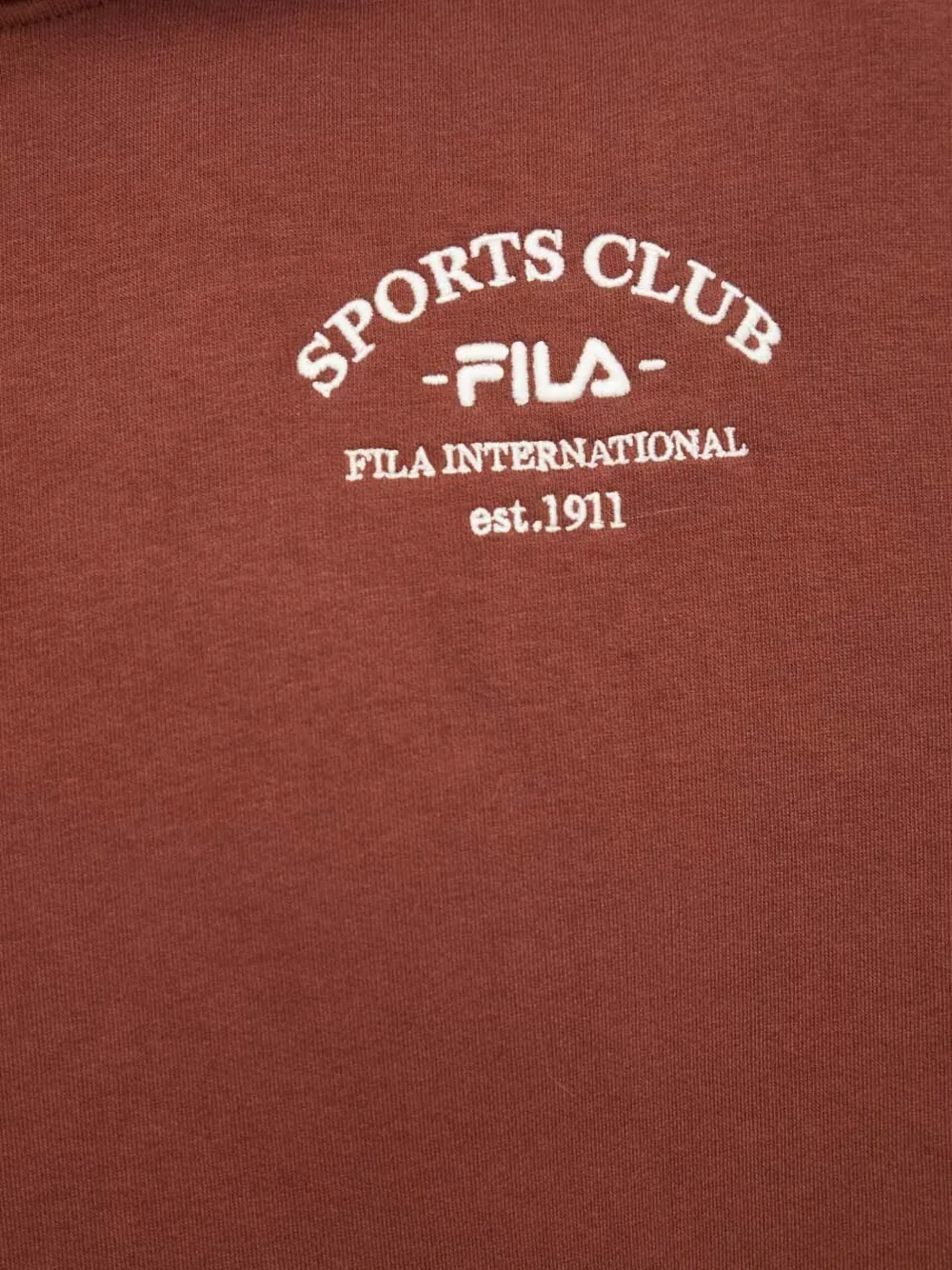Fila Hoodie met geborduurd logo Bruin