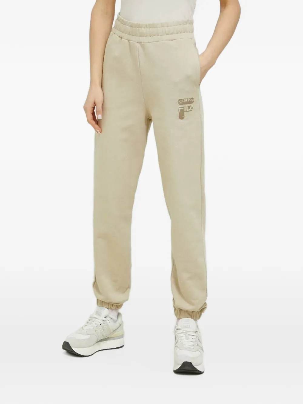 Fila Elasticated-waist Track Pants In Neutral