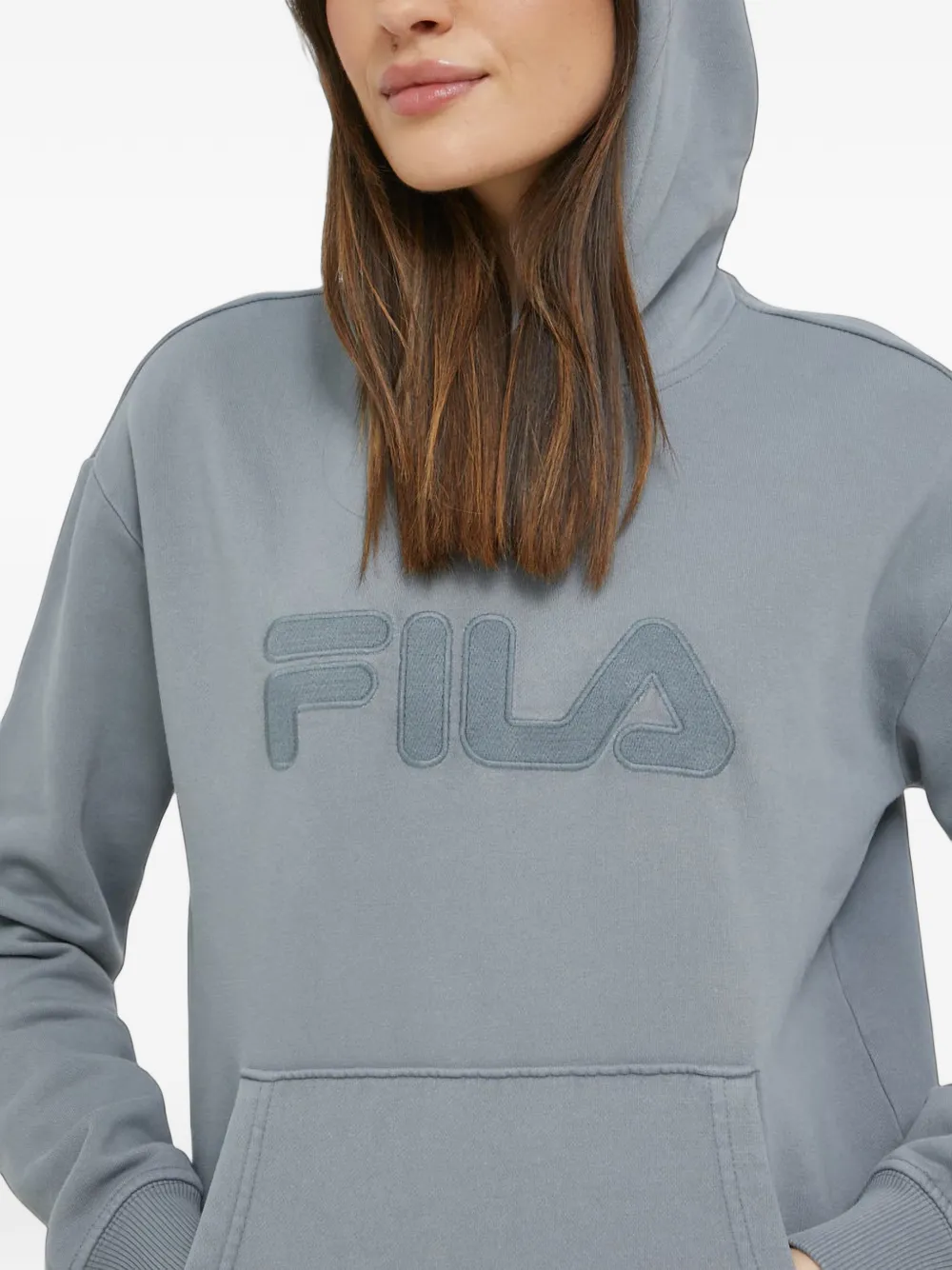 Fila Hoodie met geborduurd logo Grijs