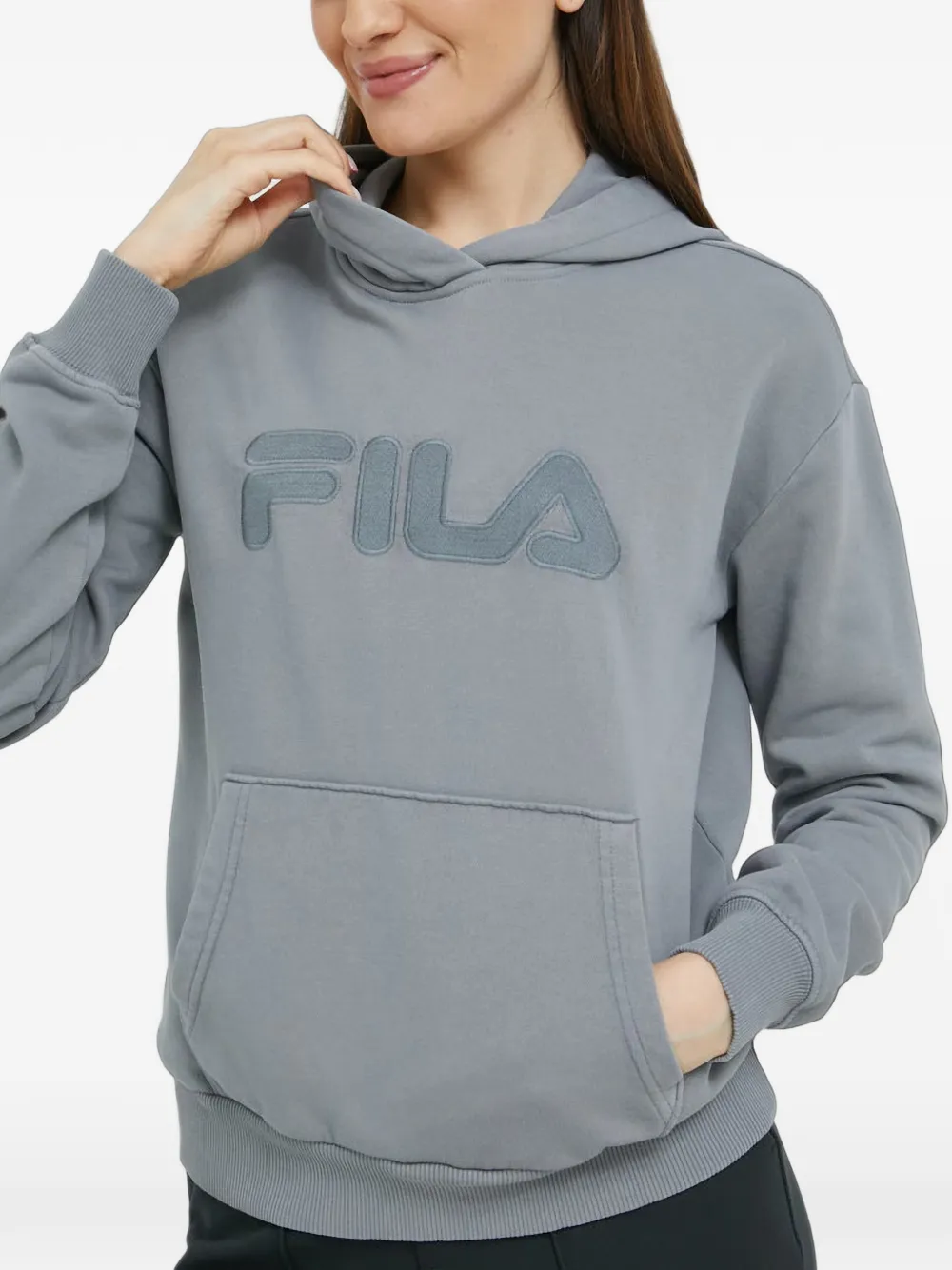 Fila Hoodie met geborduurd logo Grijs