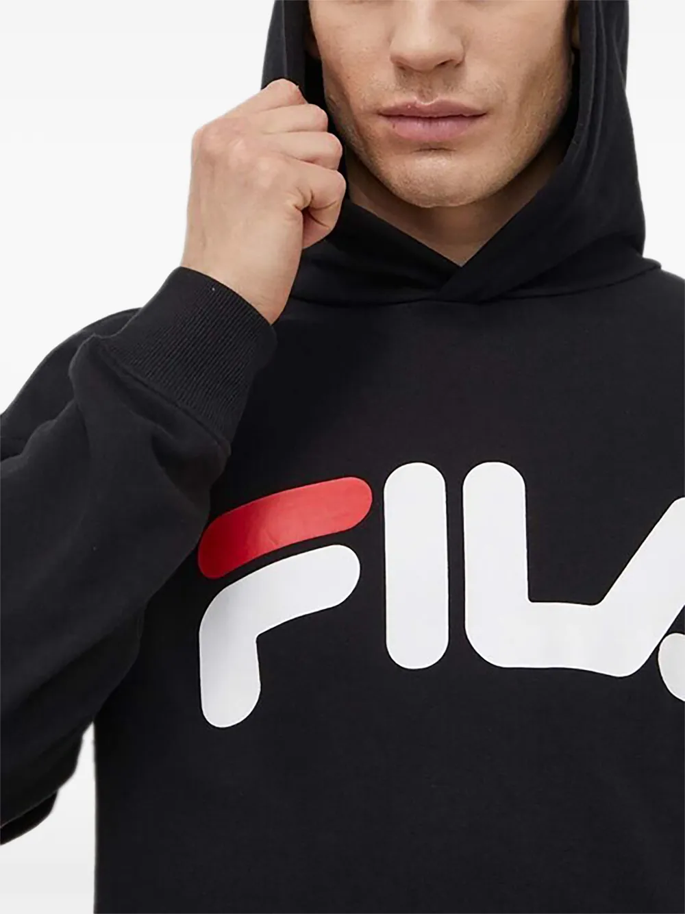 Fila Hoodie met logo Zwart