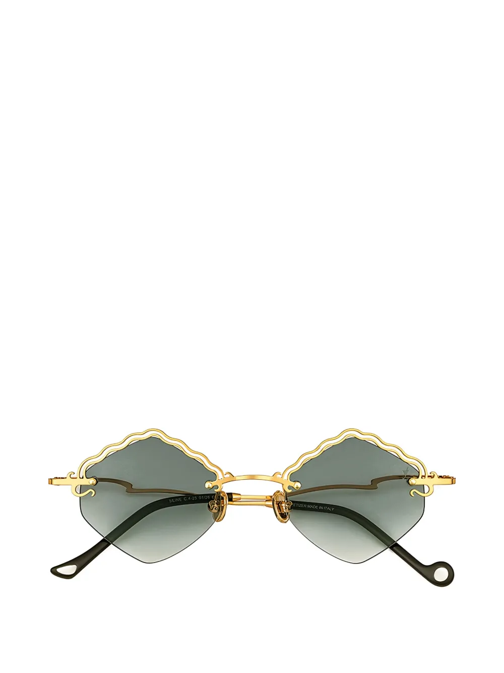 Eyepetizer Seine scalloped-edges sunglasses - Oro