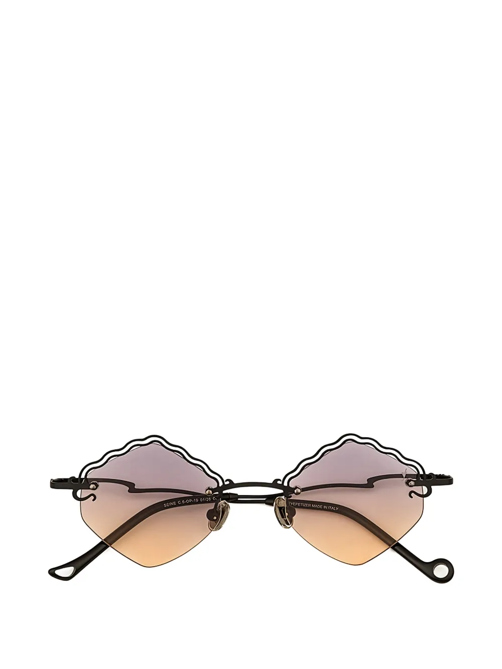 Eyepetizer Seine scalloped-edges sunglasses - Nero