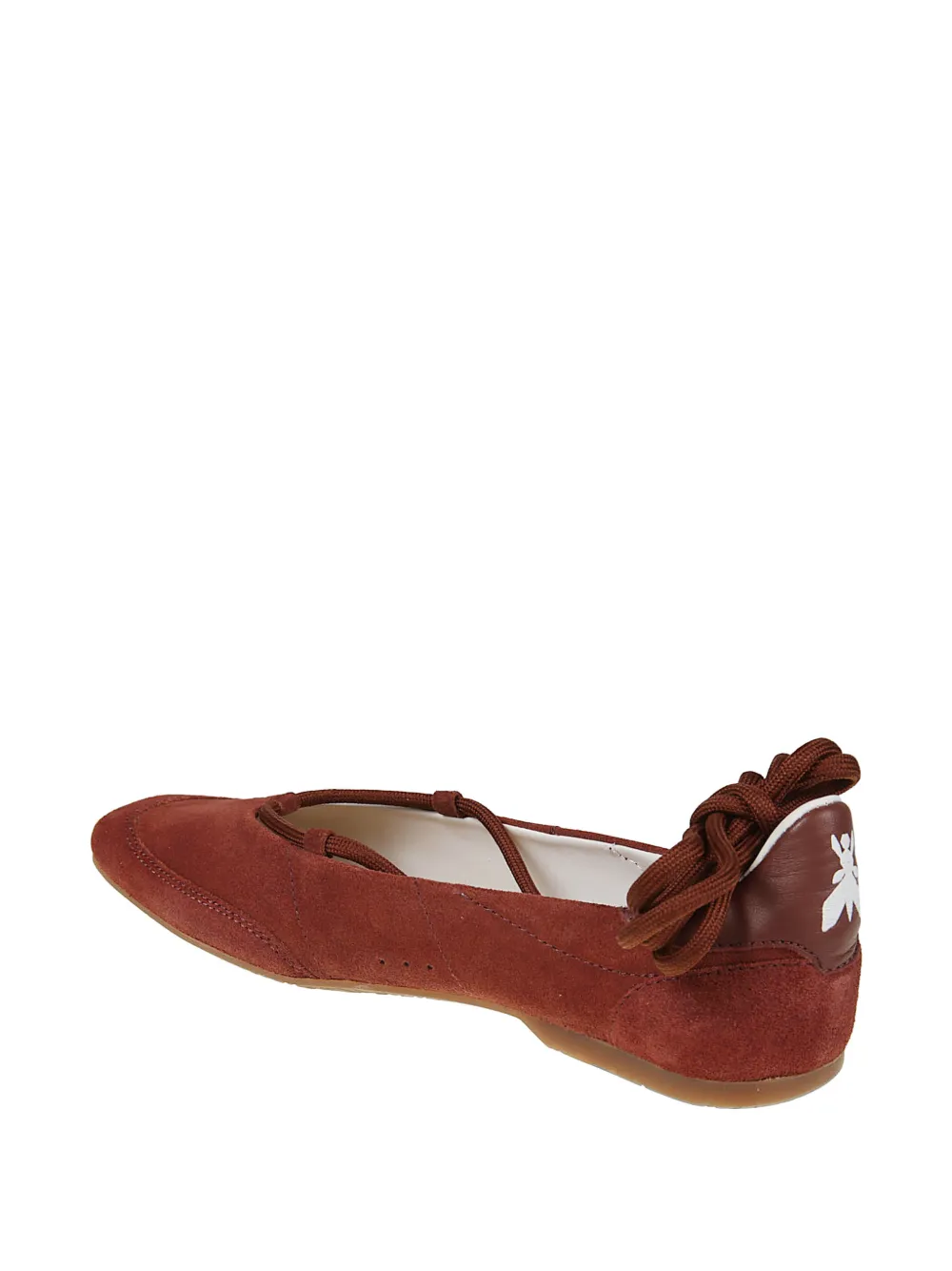 Patrizia Pepe Dancing Skin lace-up ballet flats Bruin