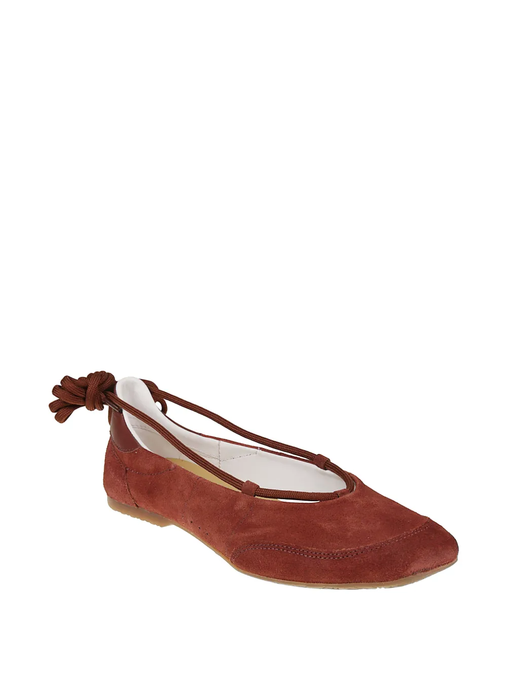 Patrizia Pepe Dancing Skin lace-up ballet flats Bruin