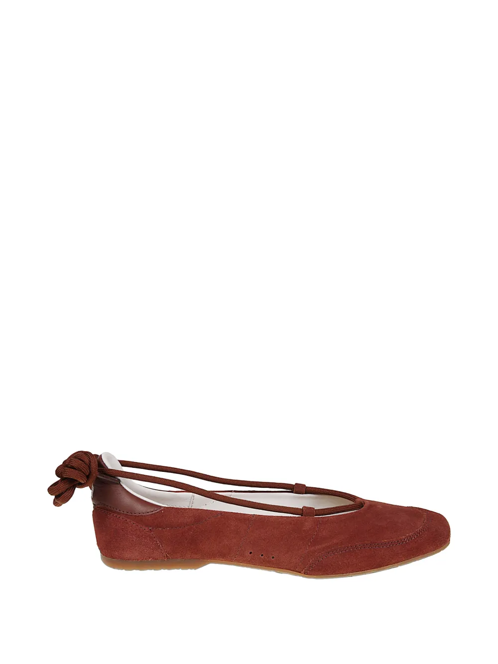 Patrizia Pepe Dancing Skin lace-up ballet flats - Marrone