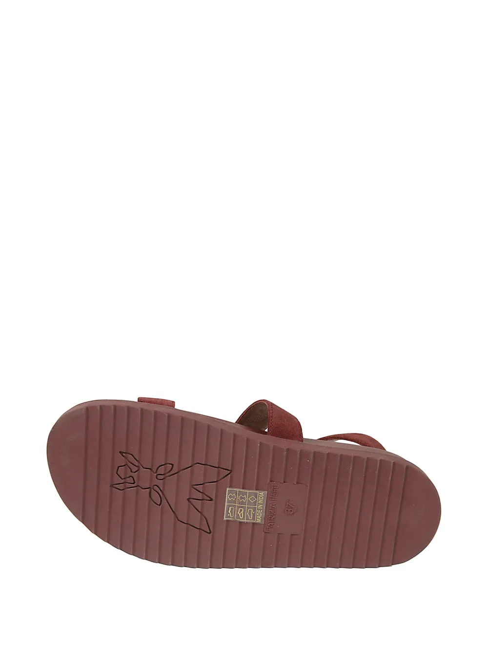 Patrizia Pepe Leren sandalen met gespbandje Rood