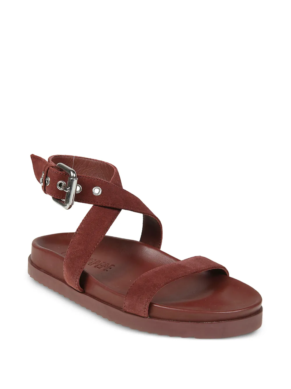  Patrizia Pepe Buckle Strap Leather Sandals - Red 