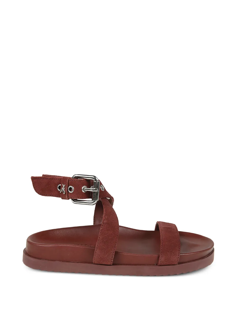 Patrizia Pepe Leren sandalen met gespbandje Rood