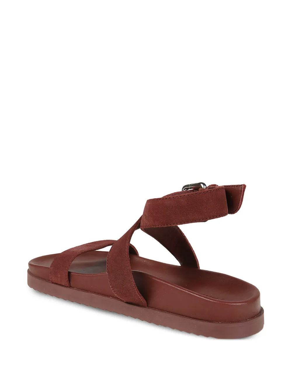  Patrizia Pepe Buckle Strap Leather Sandals - Red 