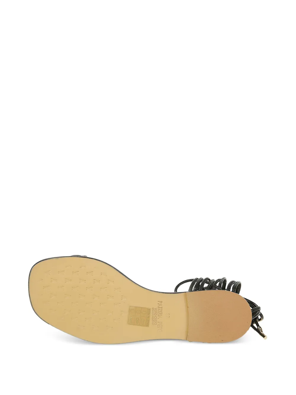  Patrizia Pepe Square Essential Fly Leather Sandals - Black 