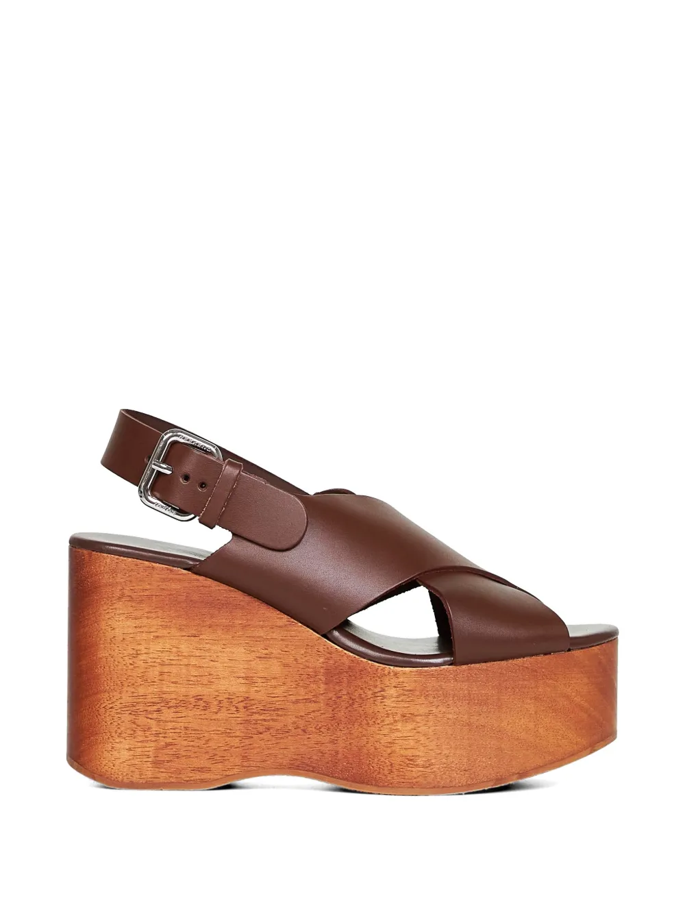 Weekend Max Mara criss-cross leather sandals Bruin