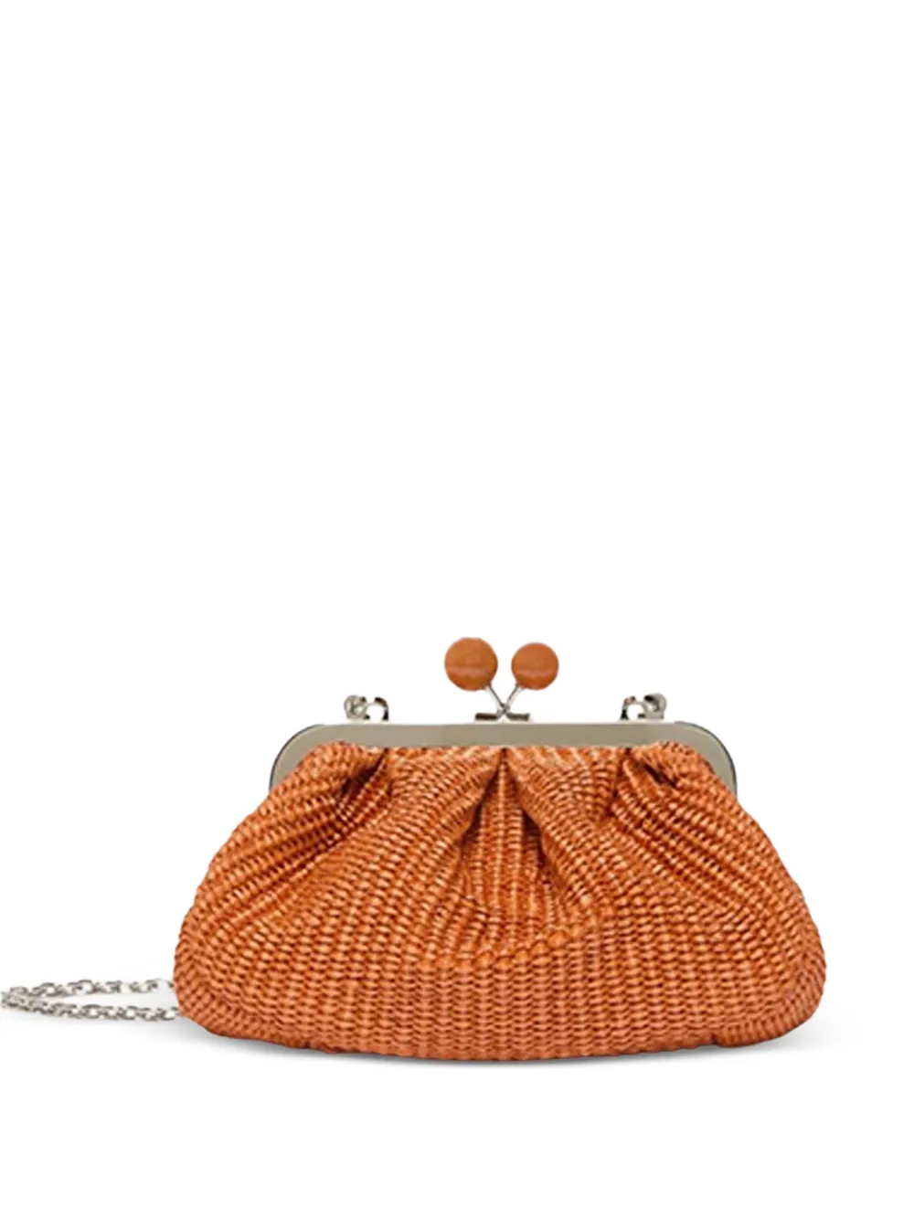 Weekend Max Mara small Pasticcino woven raffia-effect sphere tote bag - Arancione