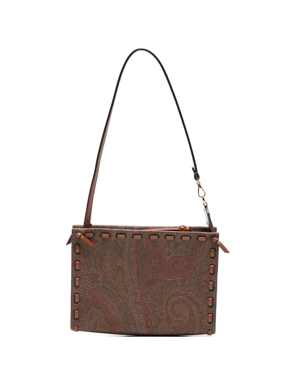 Etro Pre-Owned paisley-print leather shoulder bag - Marrone