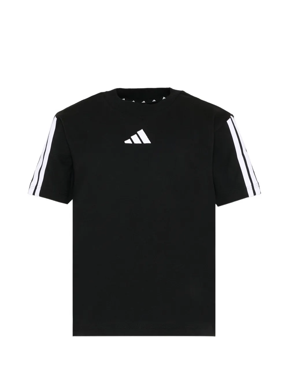 adidas Kids 3-stripes logo T-shirt - Nero