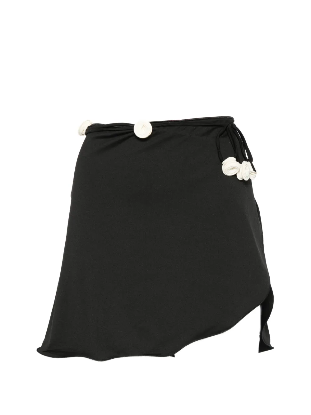 La Reveche Copricostume con decorazione conchiglie - Nero